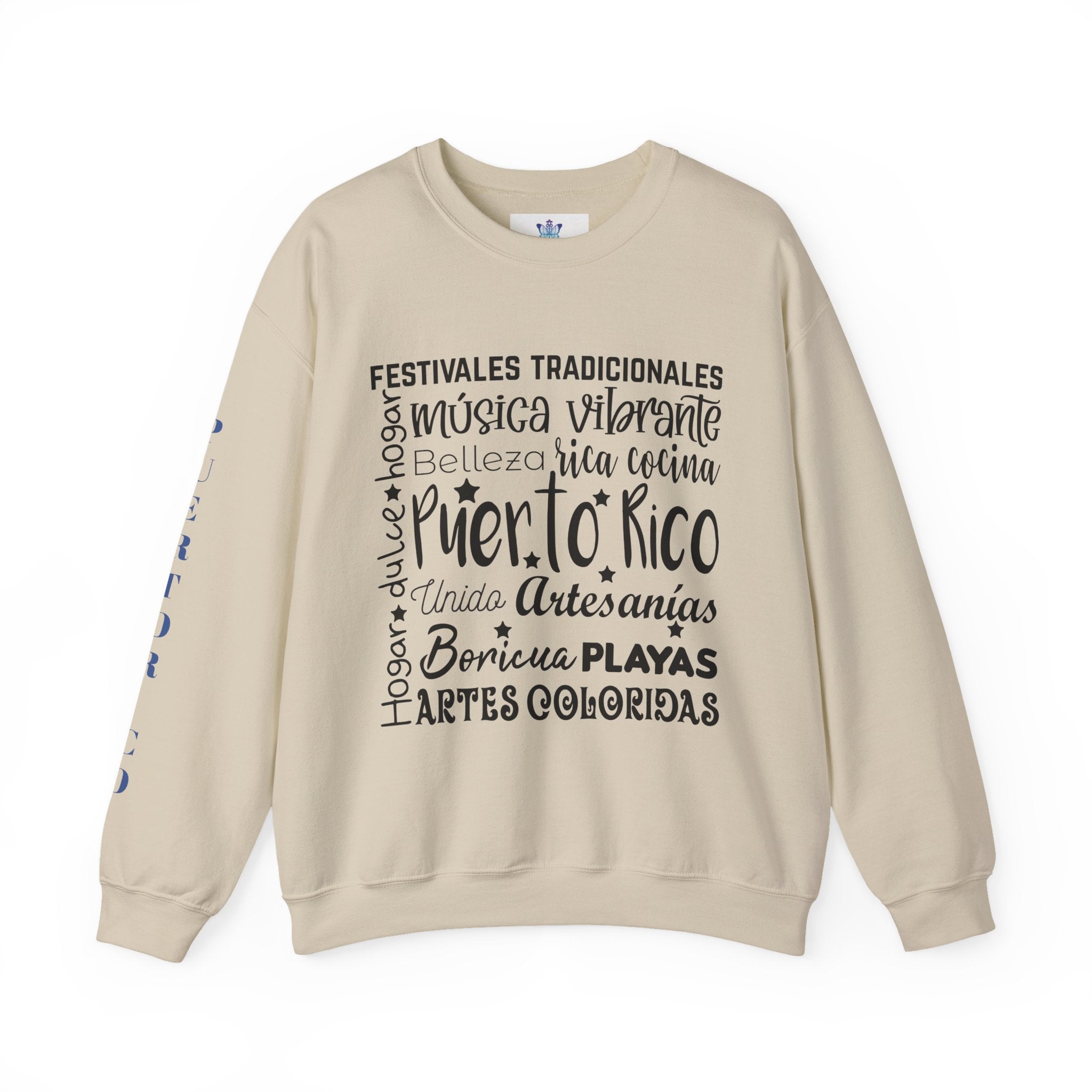 Puerto Rico Inspired Sweatshirt - Cultural Love, Cozy Wear for Travelers, Unique Gift for Her, Heritage Fashion, Casual Sunset Vibes