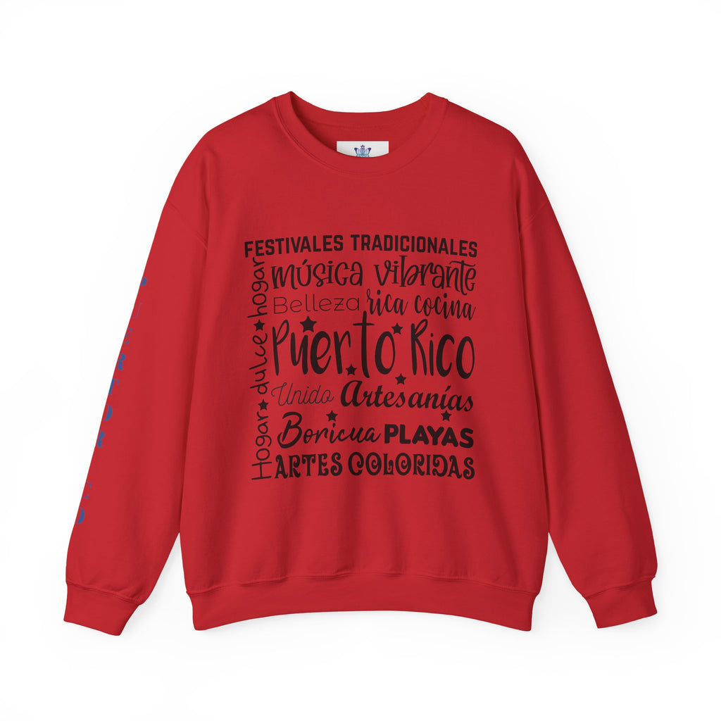 Puerto Rico Inspired Sweatshirt - Cultural Love, Cozy Wear for Travelers, Unique Gift for Her, Heritage Fashion, Casual Sunset Vibes