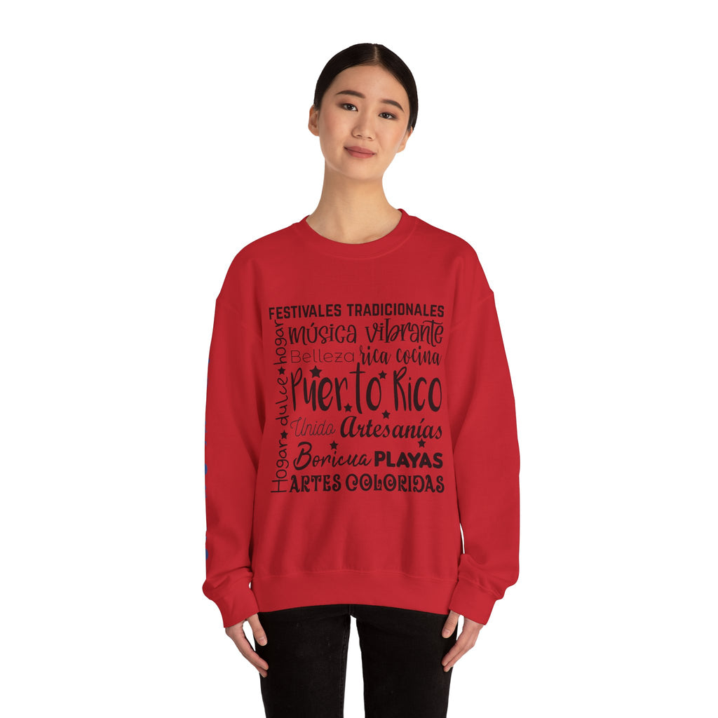 Puerto Rico Inspired Sweatshirt - Cultural Love, Cozy Wear for Travelers, Unique Gift for Her, Heritage Fashion, Casual Sunset Vibes