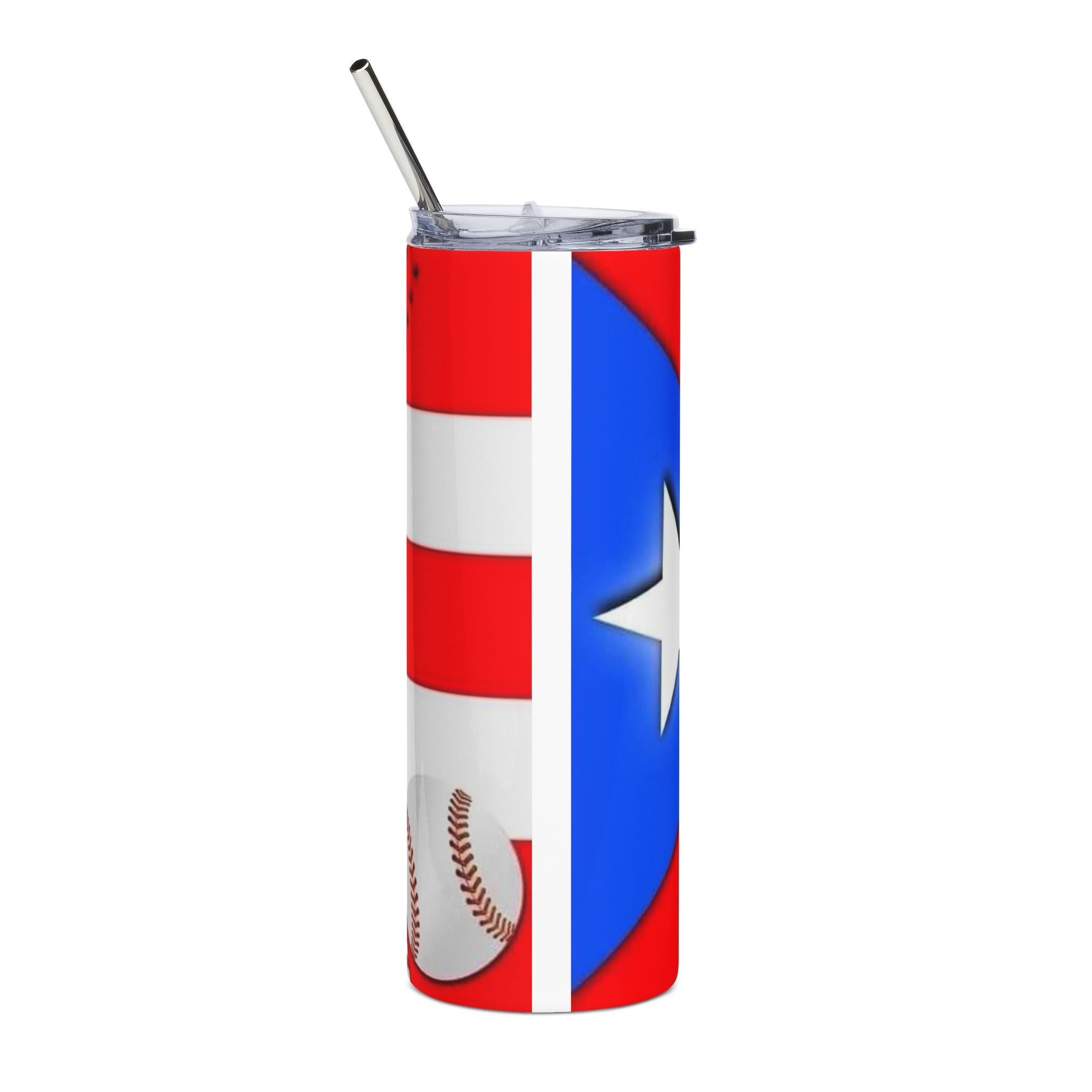 Tumbler, 20oz Stainless Steel, Baseball Vibe, Travel Mug, Gift for Fans, Summer Drinkware, Party Accessory