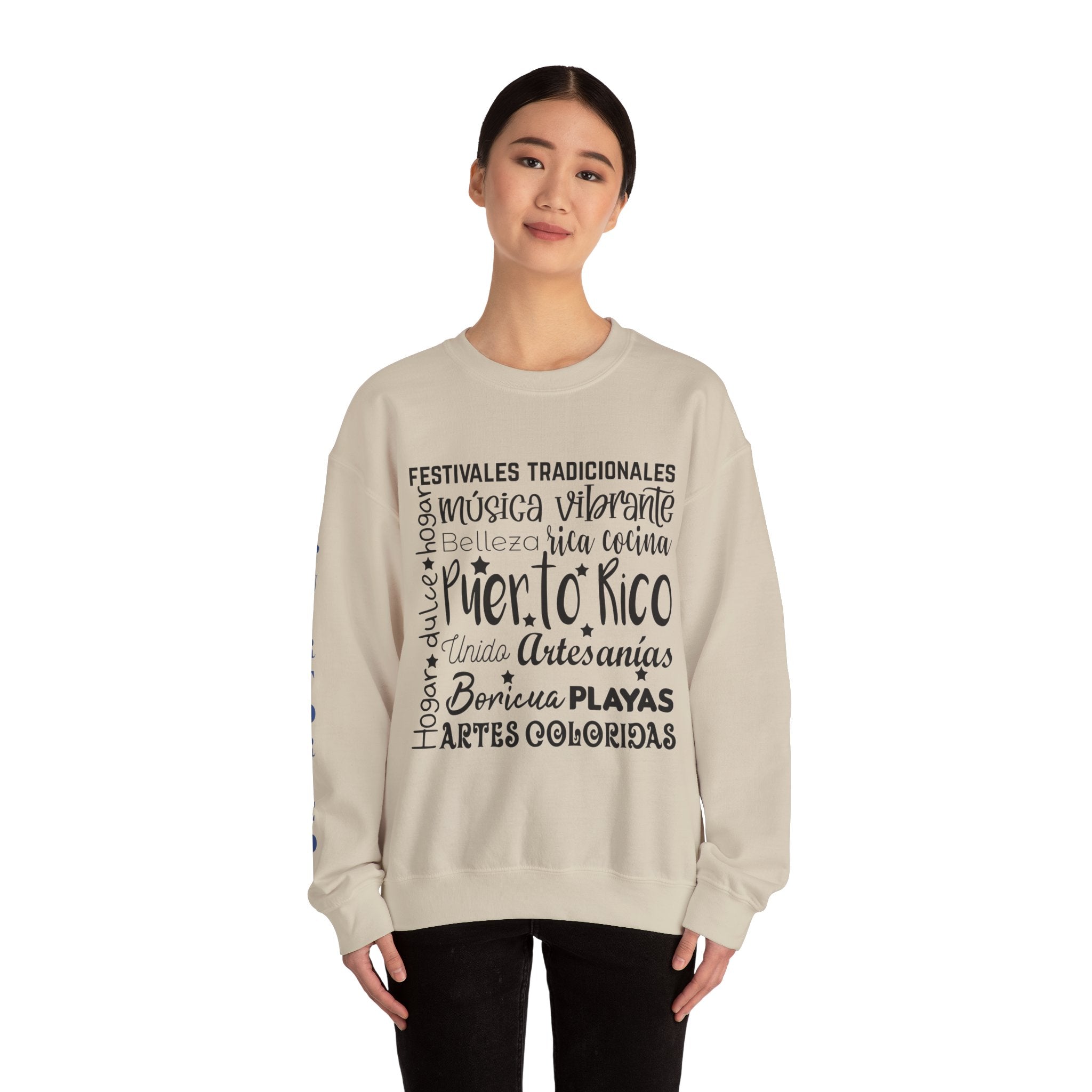 Puerto Rico Inspired Sweatshirt - Cultural Love, Cozy Wear for Travelers, Unique Gift for Her, Heritage Fashion, Casual Sunset Vibes