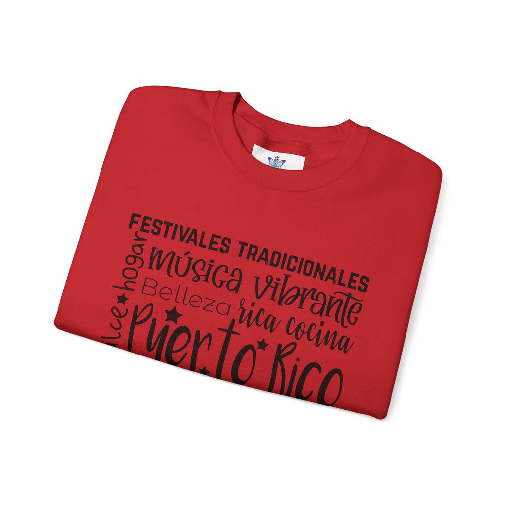 Puerto Rico Inspired Sweatshirt - Cultural Love, Cozy Wear for Travelers, Unique Gift for Her, Heritage Fashion, Casual Sunset Vibes